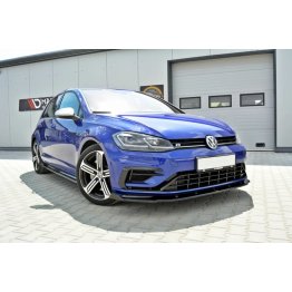 Накладка сплиттер на передний бампер Вар3 на Volkswagen Golf VII R рестайл